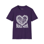 Nurse Mama T-Shirt — Heart Stethoscope & Nursing Tools Graphic