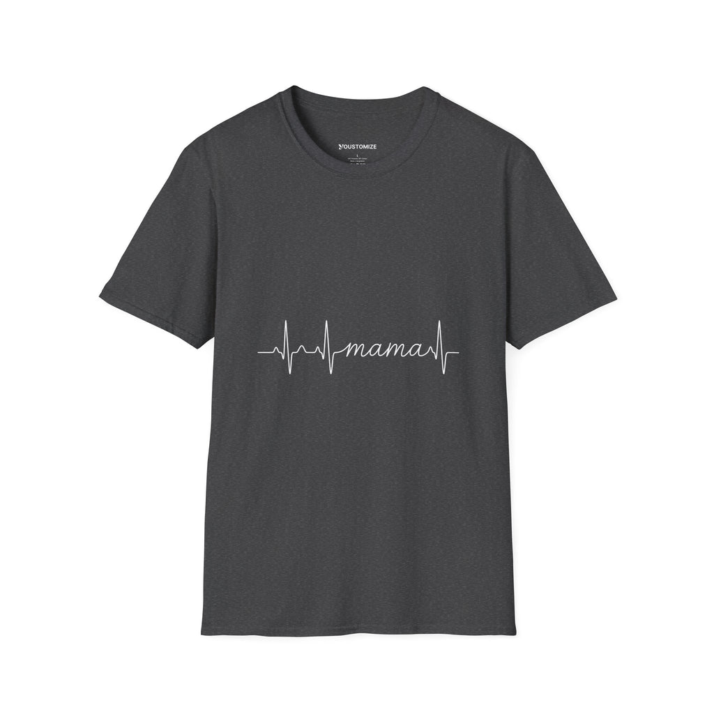 Mama Heartbeat T-Shirt — "mama" EKG Line Nurse Mom Tee, Mother's Day Gift