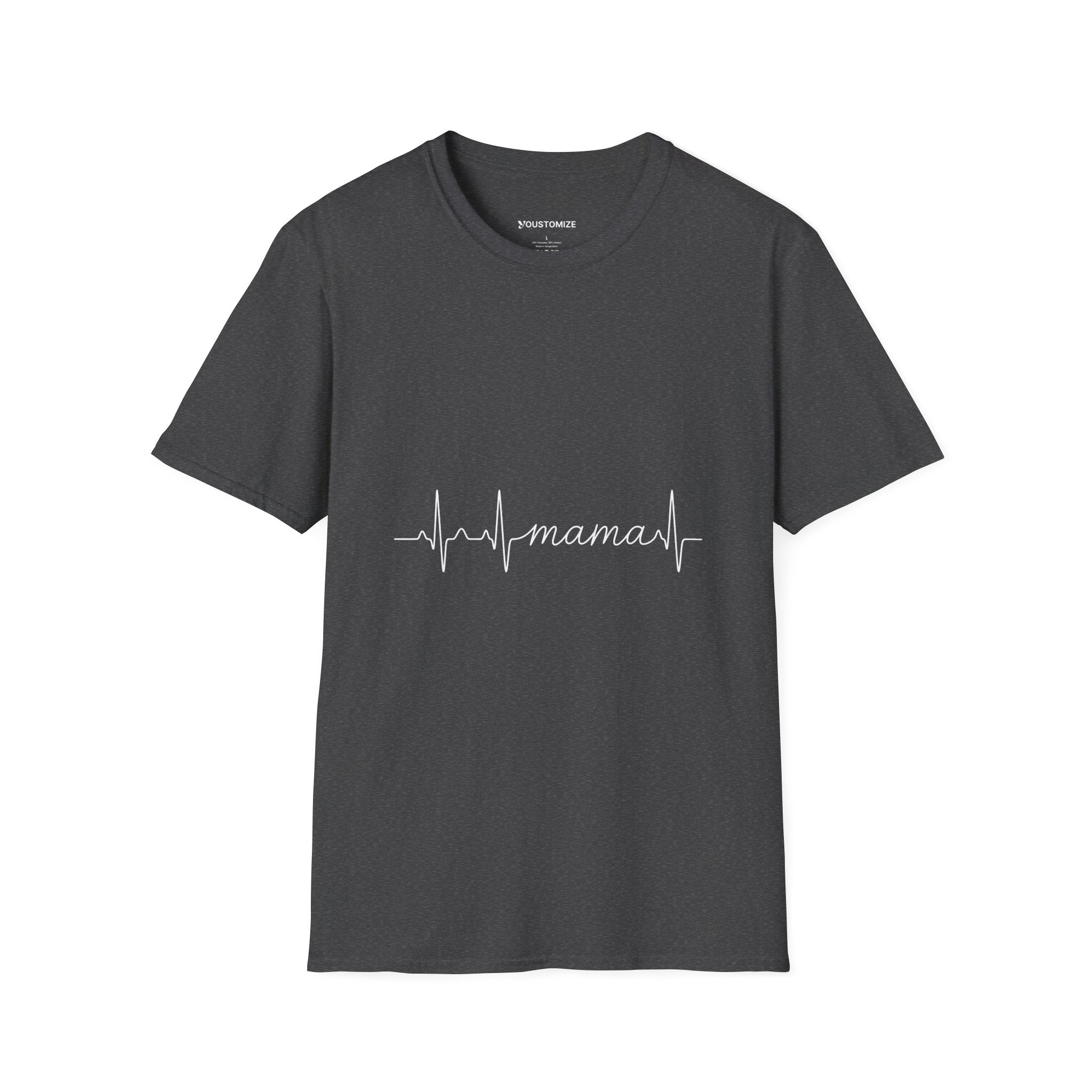 Mama Heartbeat T-Shirt — "mama" EKG Line Nurse Mom Tee, Mother's Day Gift