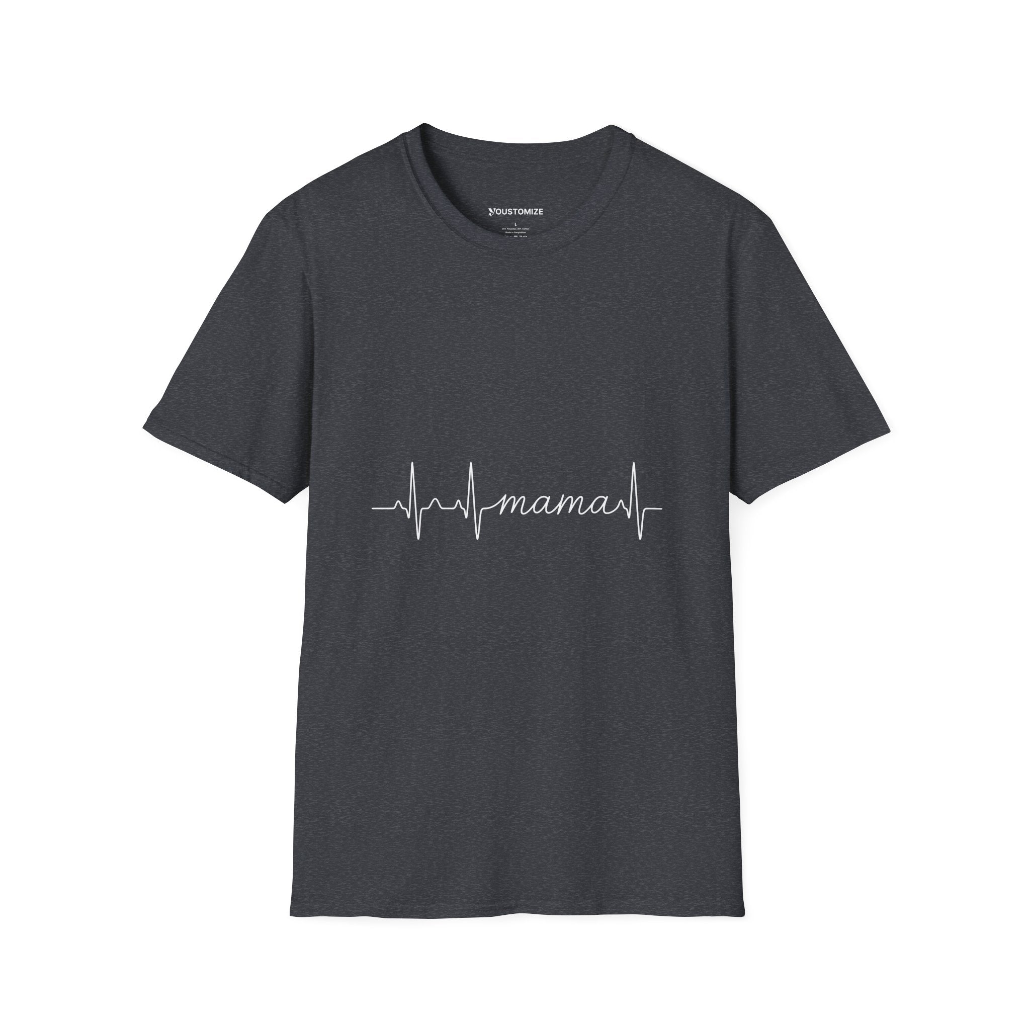 Mama Heartbeat T-Shirt — "mama" EKG Line Nurse Mom Tee, Mother's Day Gift