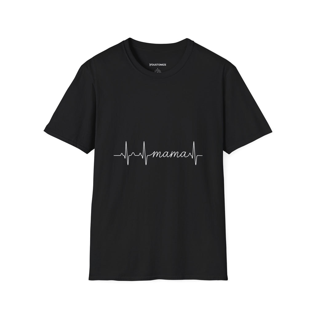 Mama Heartbeat T-Shirt — "mama" EKG Line Nurse Mom Tee, Mother's Day Gift