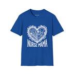 Nurse Mama T-Shirt — Heart Stethoscope & Nursing Tools Graphic
