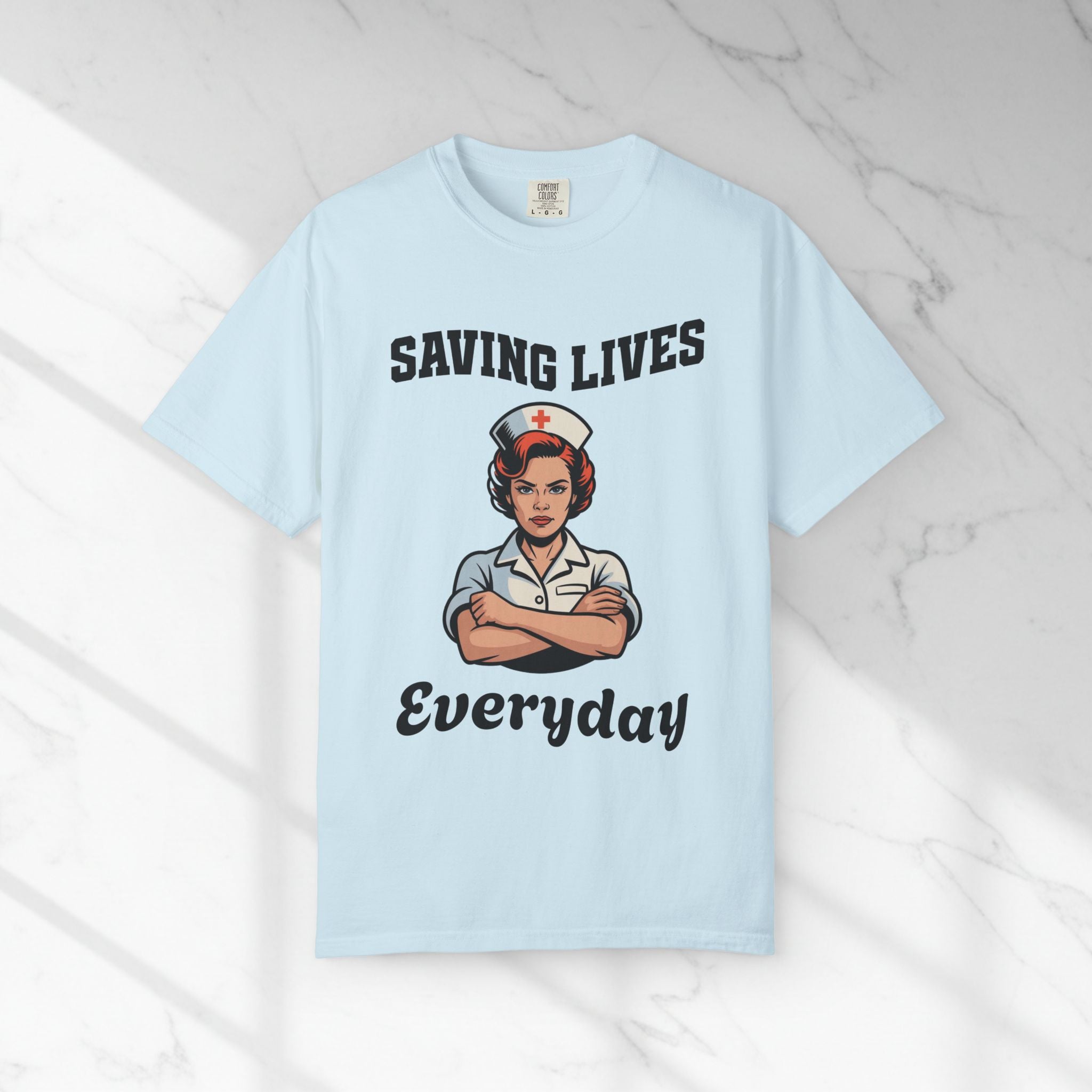 Saving Lives Every Day Nurse T-Shirt — RN Gift for Nurses