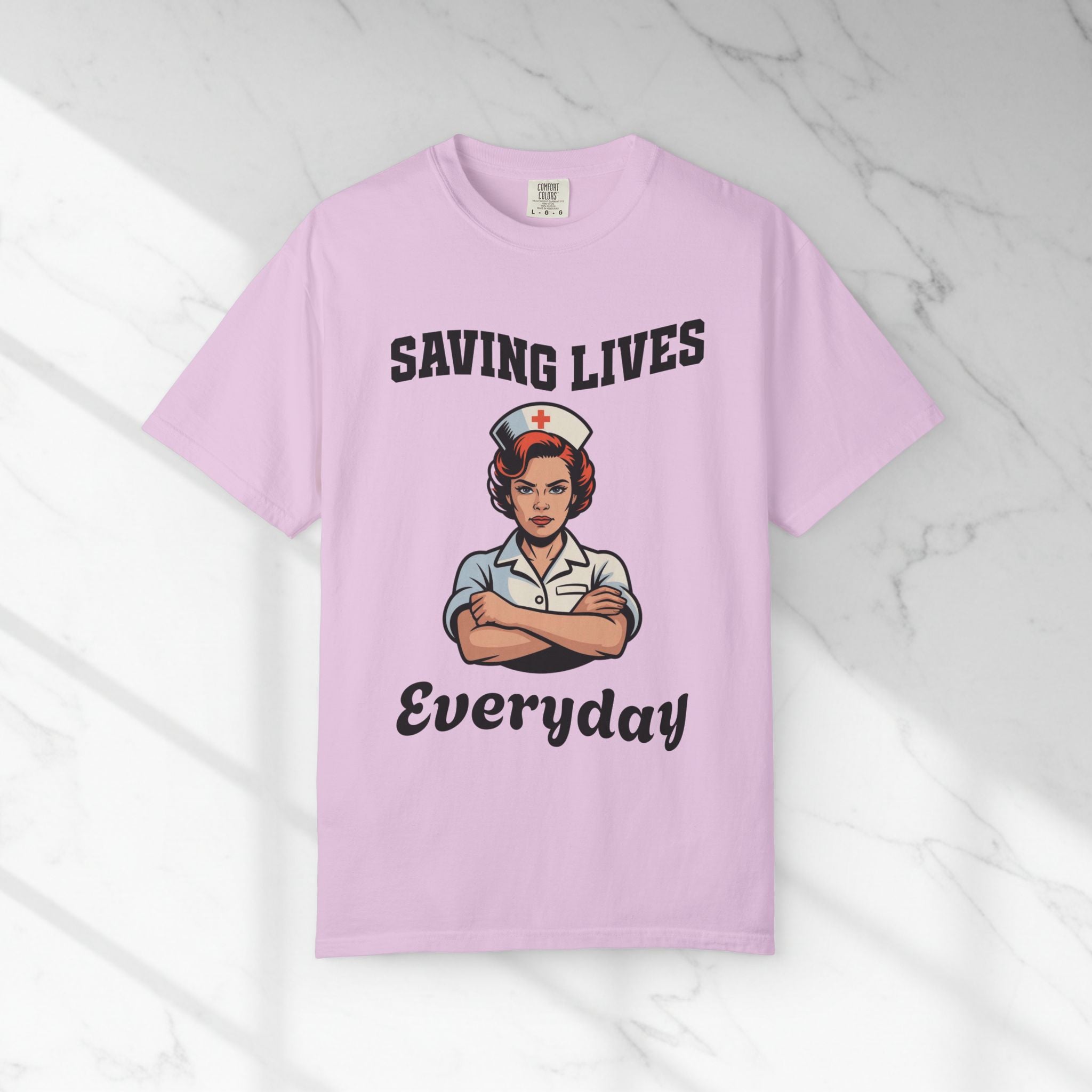 Saving Lives Every Day Nurse T-Shirt — RN Gift for Nurses