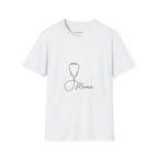 Mama Stethoscope T-Shirt — Cute Minimalist Nurse & Mom Medical Tee