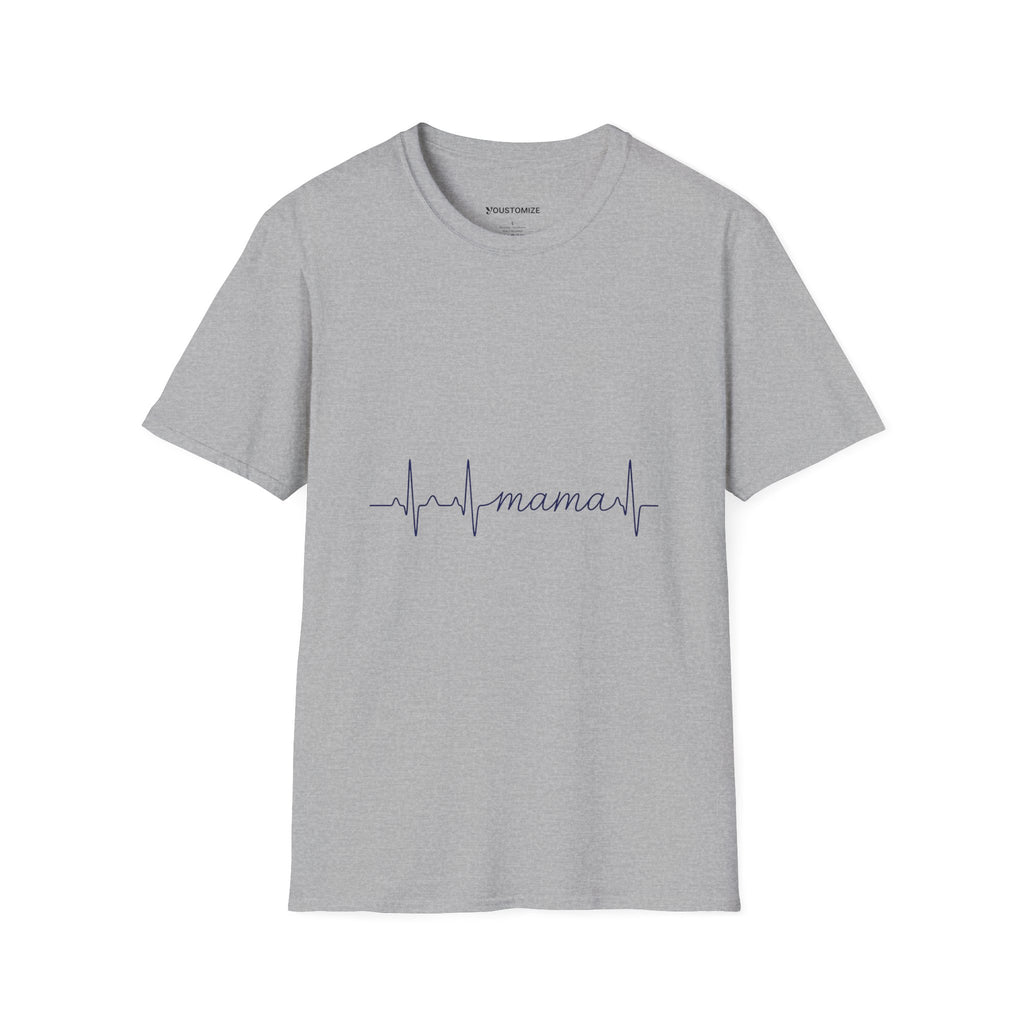 Mama Heartbeat T-Shirt — "mama" EKG Line Nurse Mom Tee, Mother's Day Gift