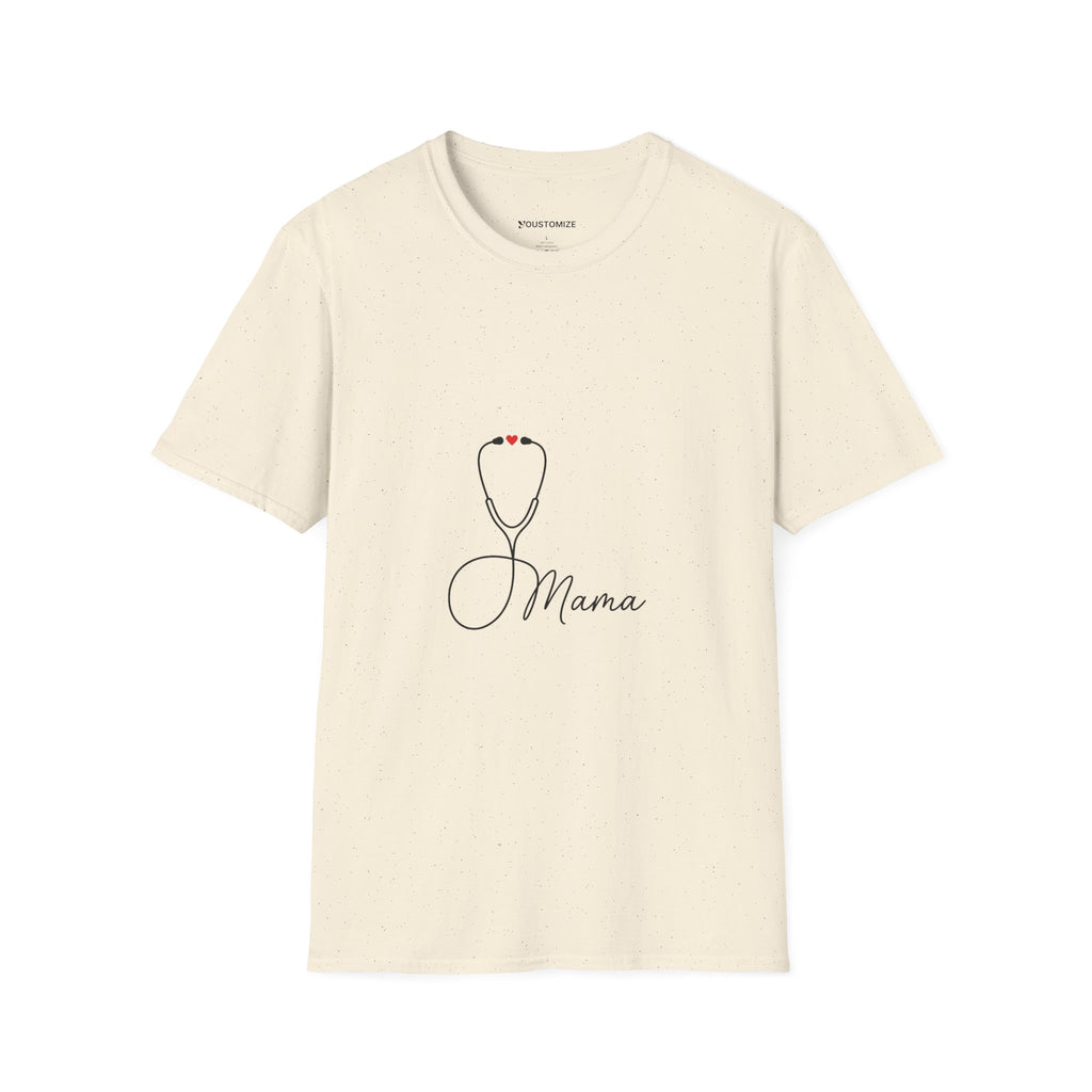 Mama Stethoscope T-Shirt — Cute Minimalist Nurse & Mom Medical Tee
