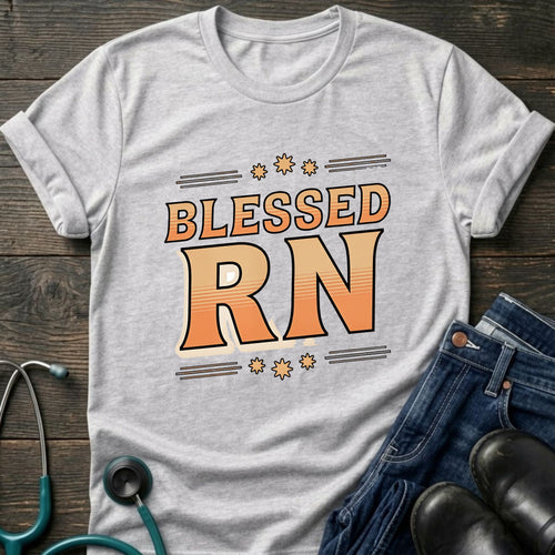 Blessed RN T-Shirt — Retro Nurse Gift for Registered Nurses