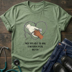 Two Shifts One Heart Nurse Mom Tee