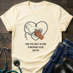 Two Shifts One Heart Nurse Mom Tee