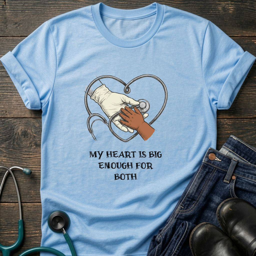 Two Shifts One Heart Nurse Mom Tee