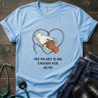 Two Shifts One Heart Nurse Mom Tee