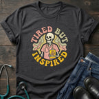 Tired But Inspired Retro Nurse Skull Tee