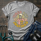 Tired But Inspired Retro Nurse Skull Tee