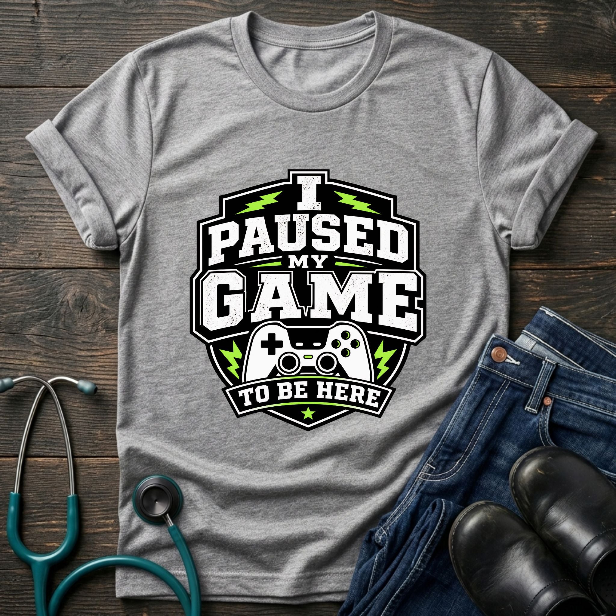 Gamer 'I Paused My Game To Be Here' T‑Shirt