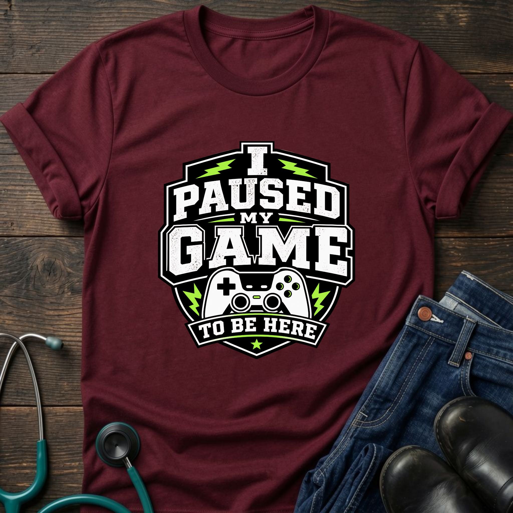 Gamer 'I Paused My Game To Be Here' T‑Shirt