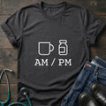 AM PM Nurse Mom Coffee and Meds Tee