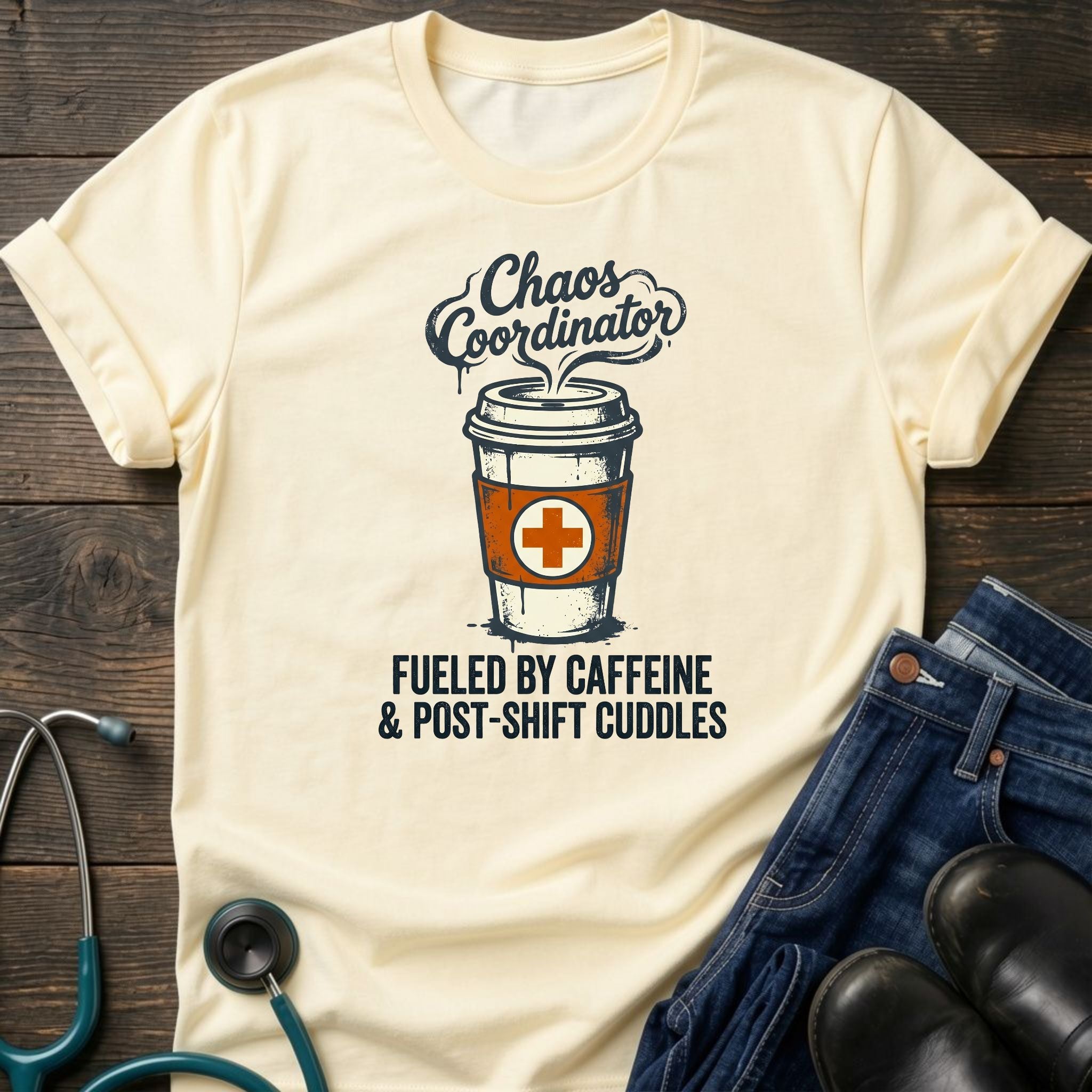Chaos Coordinator Nurse Mom Caffeine Tee