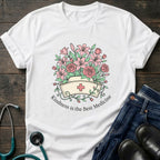 Kindness Is the Best Medicine Floral Nurse Tee