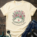Kindness Is the Best Medicine Floral Nurse Tee