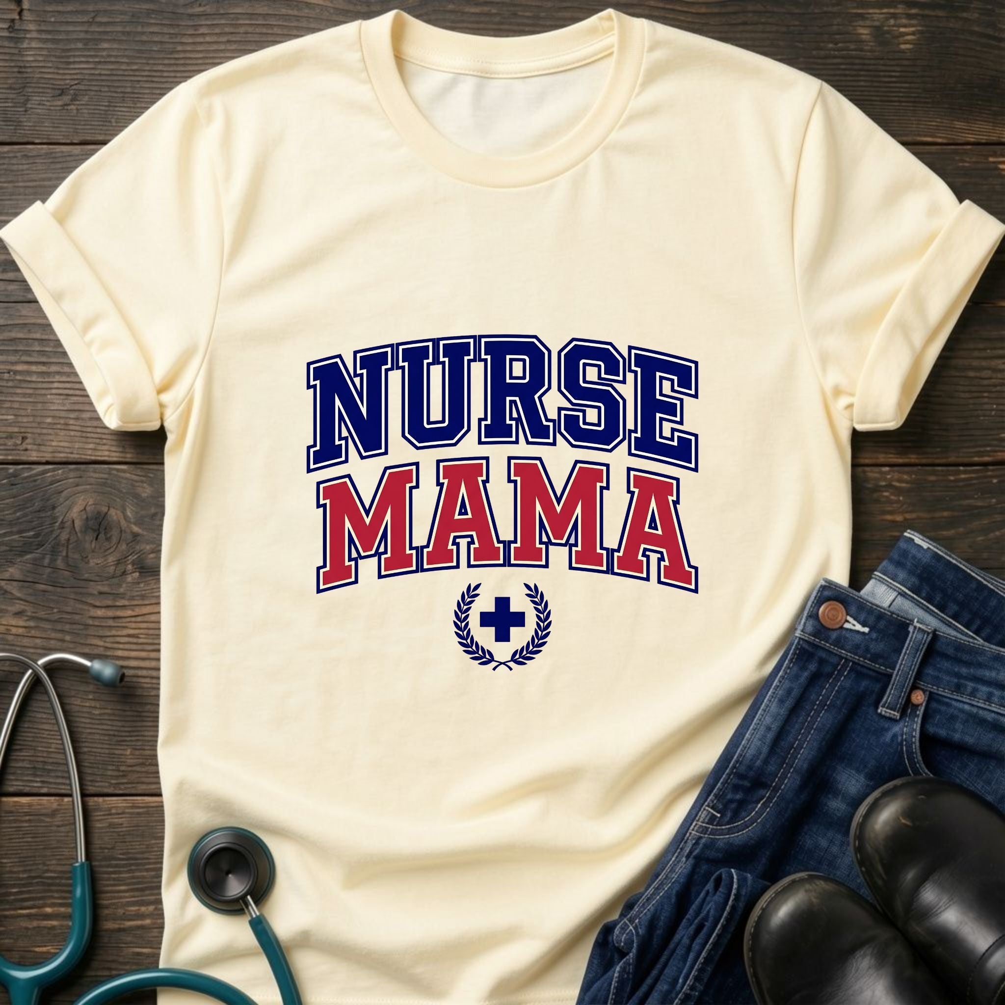 Proud Nurse Mom Patriotic Tee