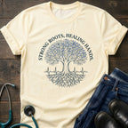 Strong Roots Healing Hands Nurse Mom Tree of Life Tee
