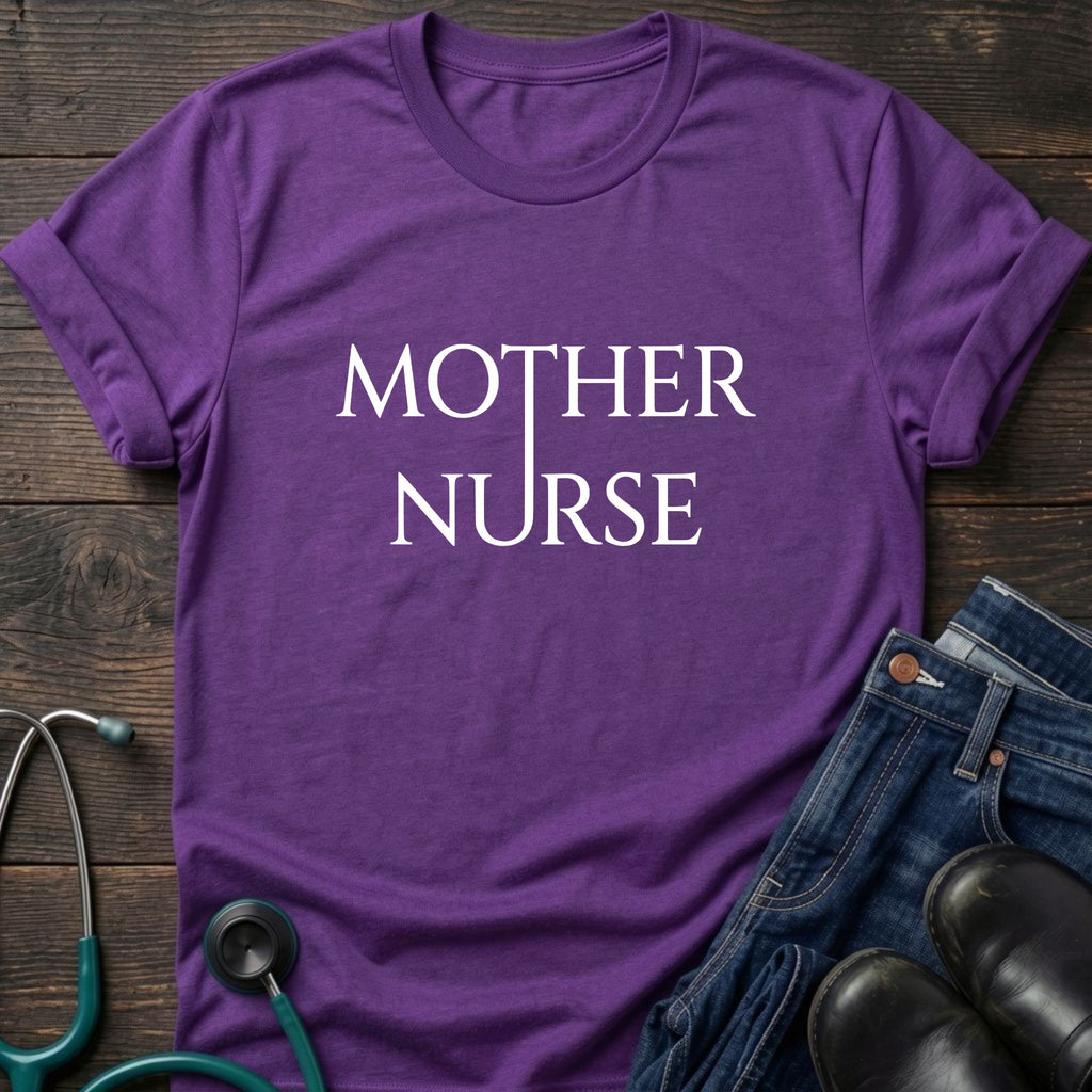 Mother Nurse Simple Serif Identity Tee
