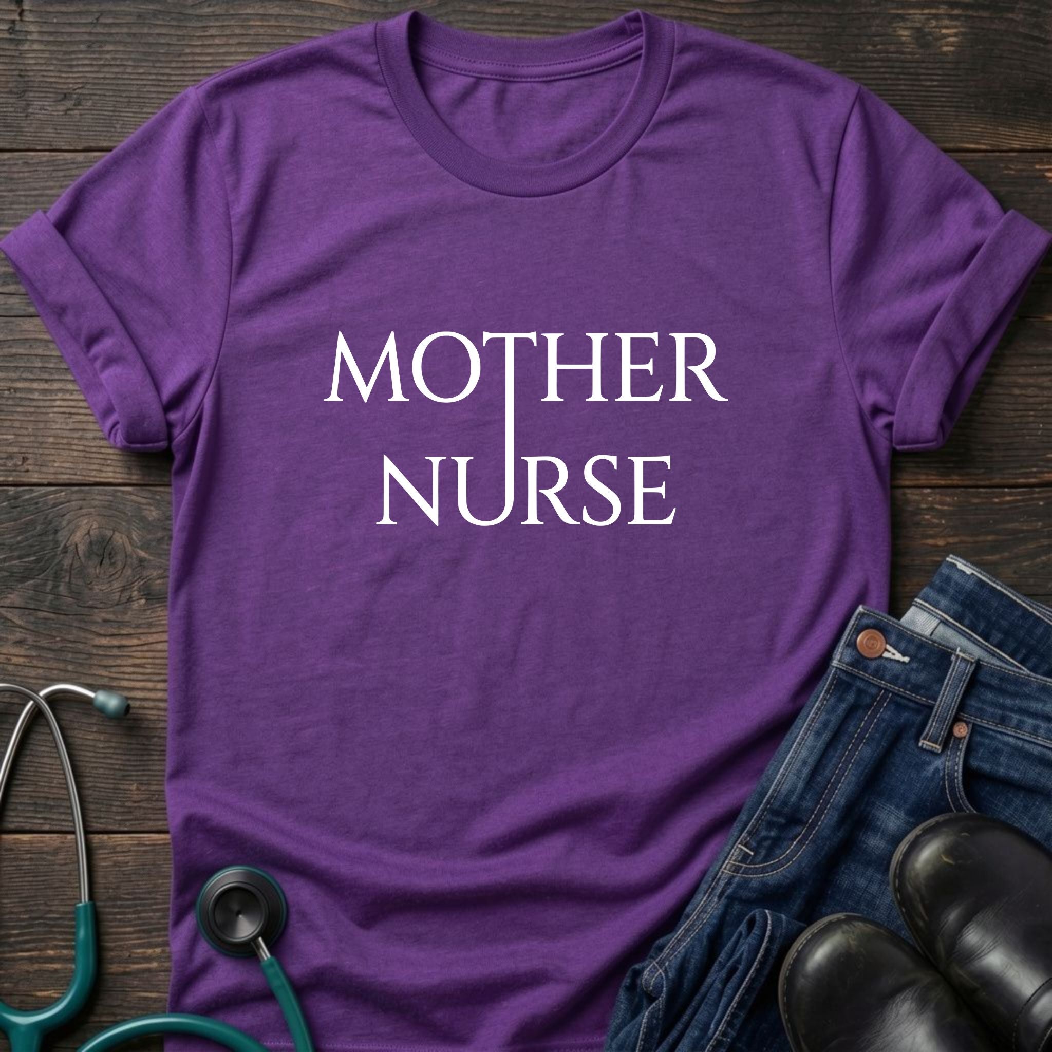 Mother Nurse Simple Serif Identity Tee