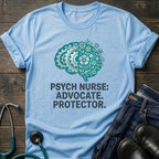 Psych Nurse Advocate Protector Floral Brain Tee