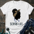 Scrub Life Nurse Silhouette Headscarf Tee
