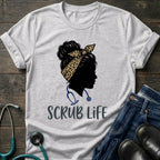 Scrub Life Nurse Silhouette Headscarf Tee