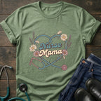 Floral Stethoscope Nurse Mama Tee