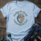 Healing the World Nurturing the Soul Nurse Mom Tee