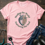 Healing the World Nurturing the Soul Nurse Mom Tee