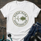 Established 2026 Nurse Mama Heartbeat Pine Tee