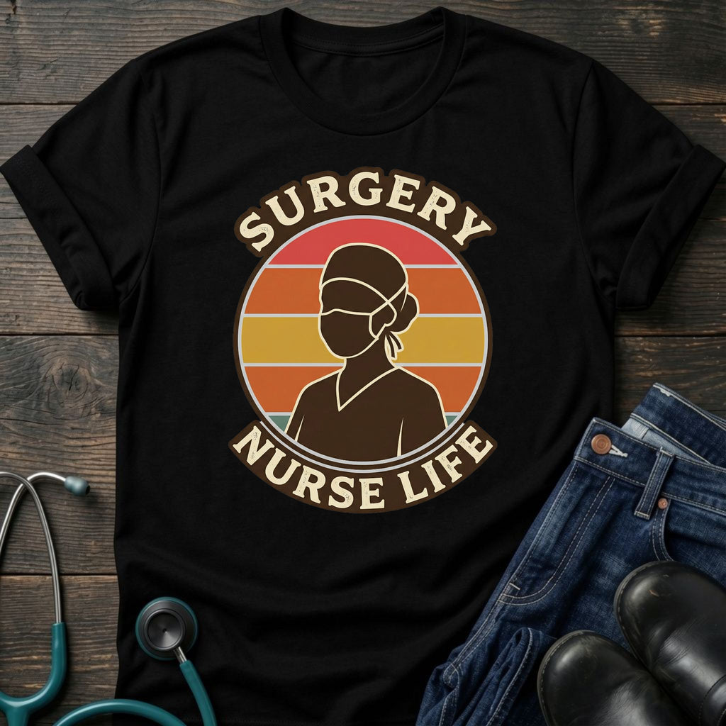 Surgery Nurse Life Retro Scrub Nurse Tee