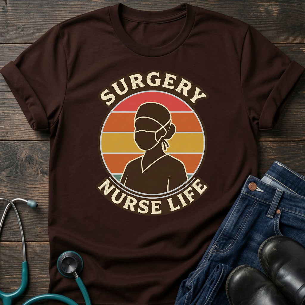 Surgery Nurse Life Retro Scrub Nurse Tee