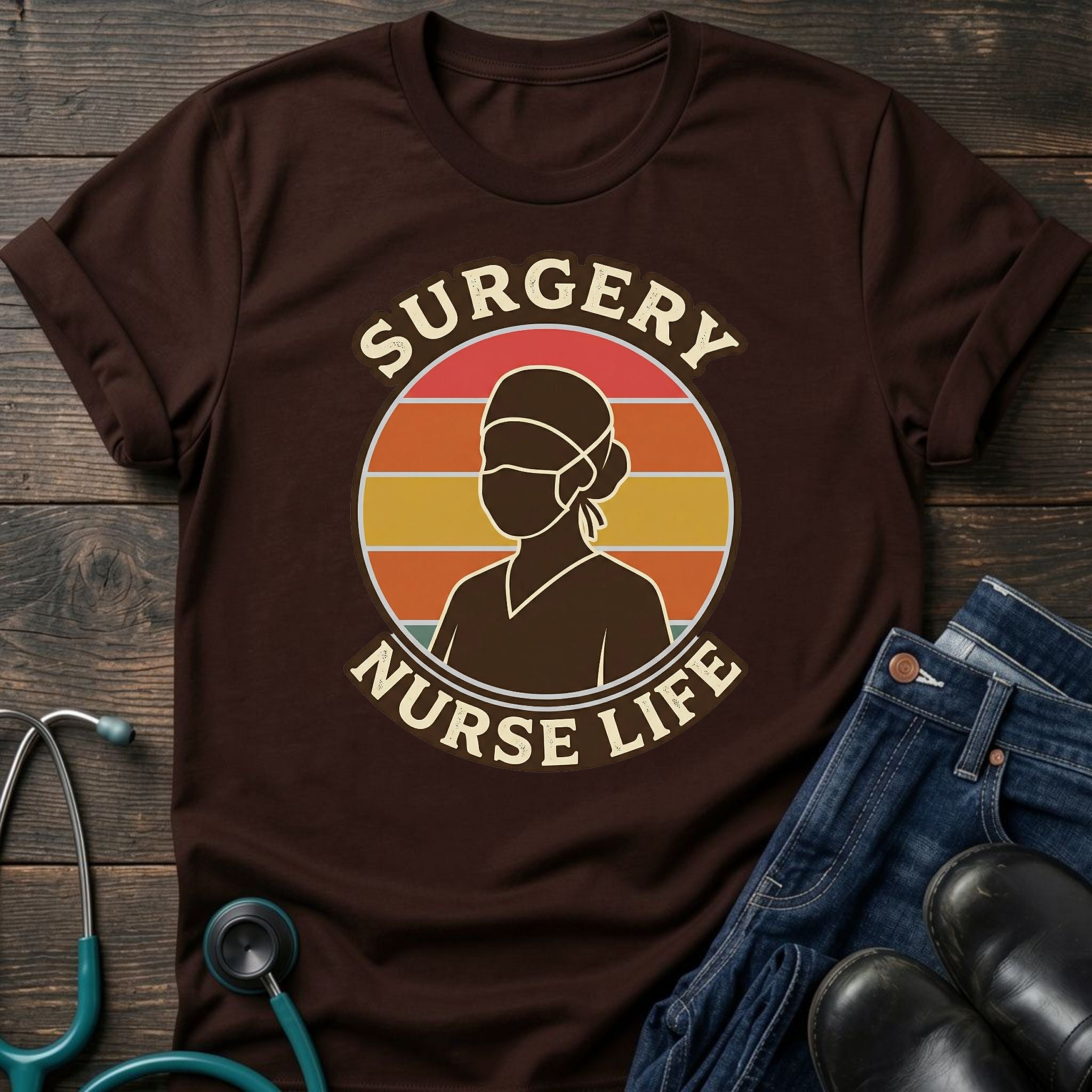 Surgery Nurse Life Retro Scrub Nurse Tee