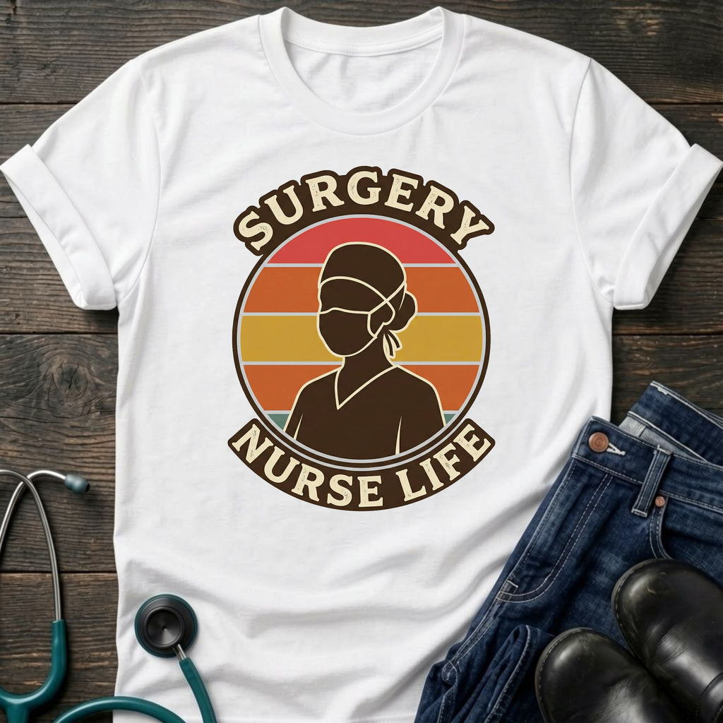 Surgery Nurse Life Retro Scrub Nurse Tee