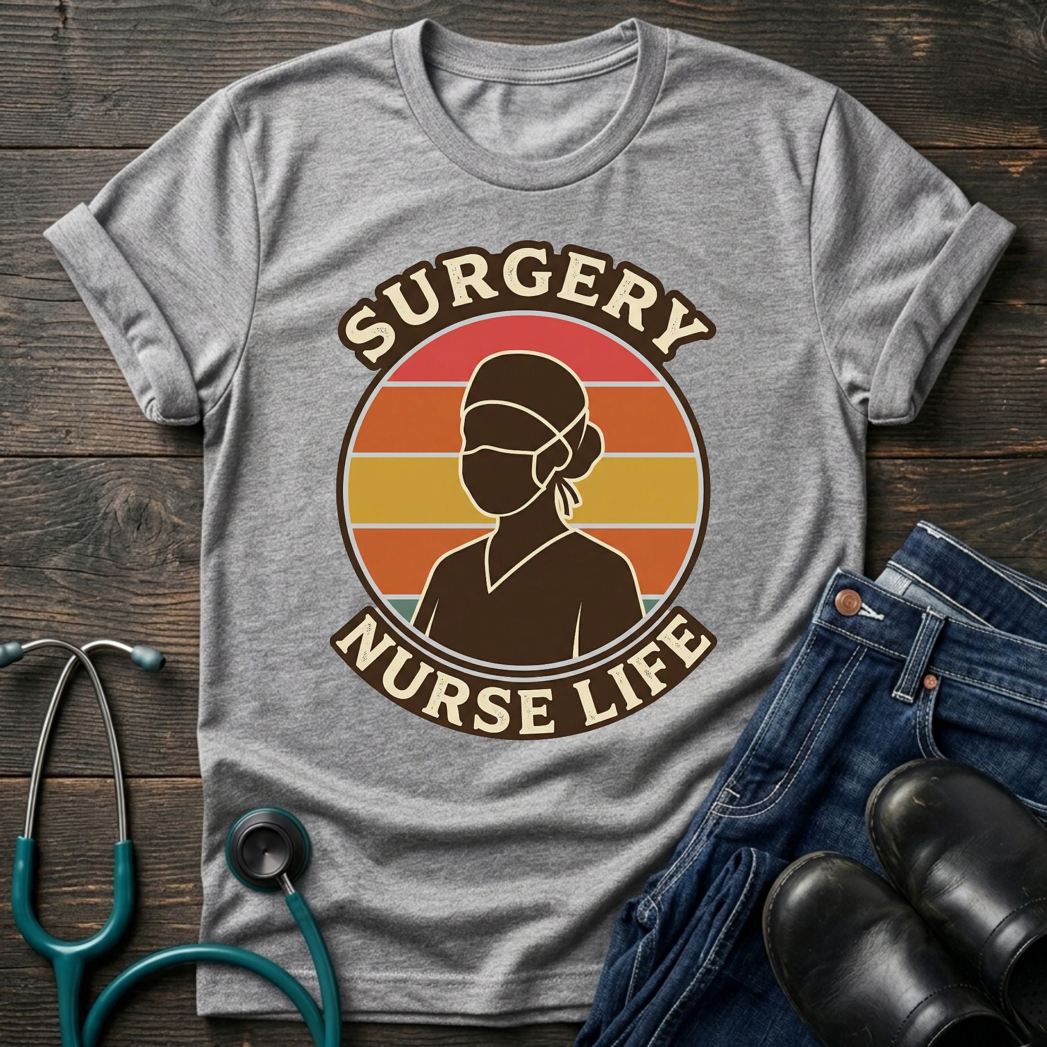 Surgery Nurse Life Retro Scrub Nurse Tee