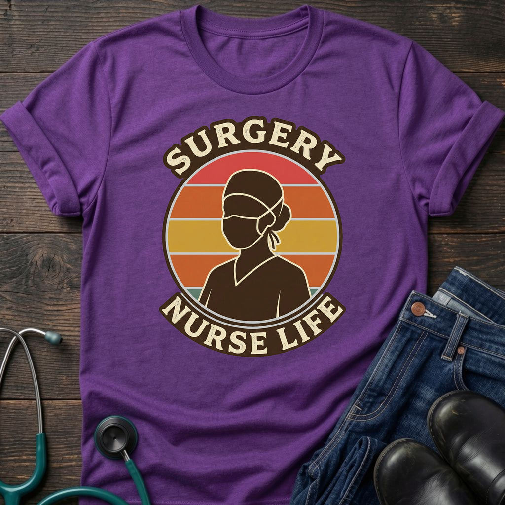Surgery Nurse Life Retro Scrub Nurse Tee
