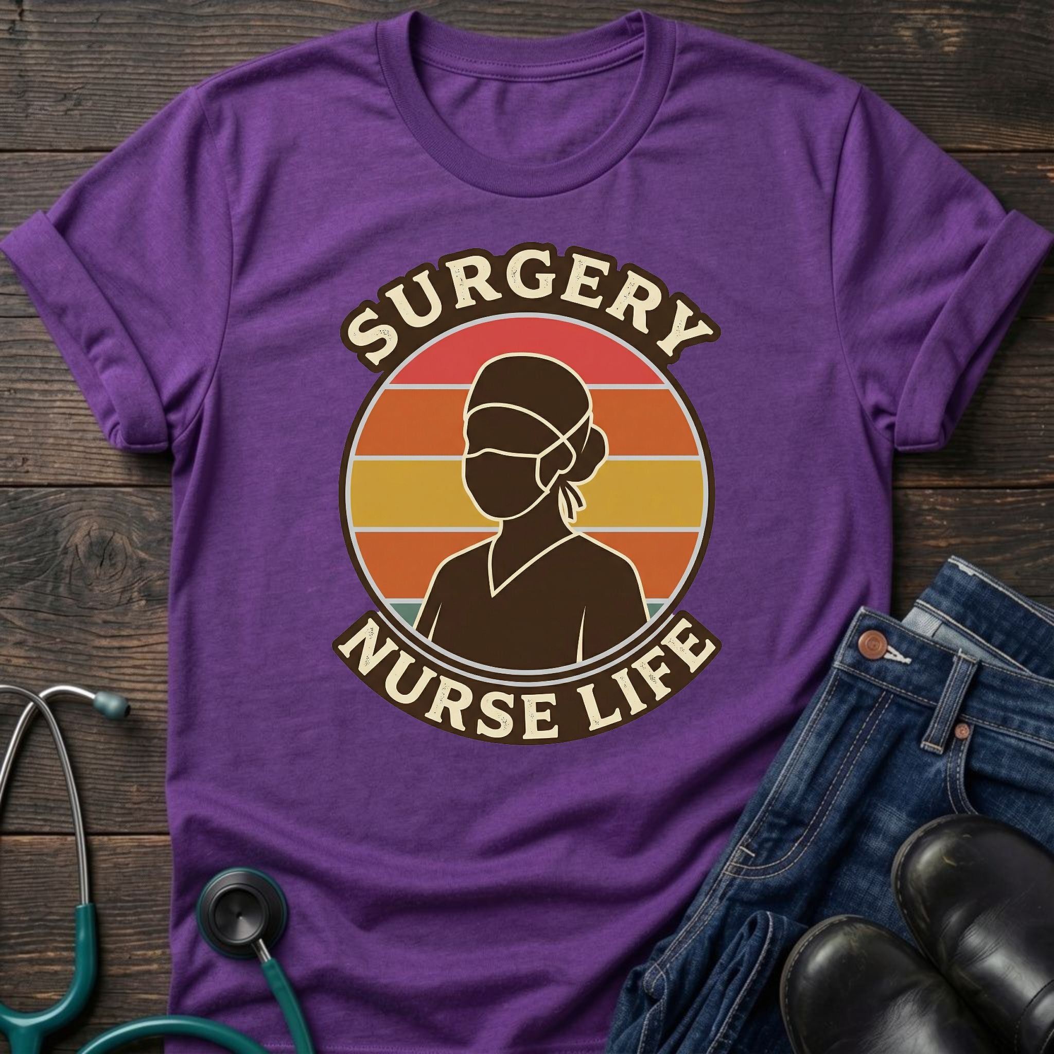 Surgery Nurse Life Retro Scrub Nurse Tee