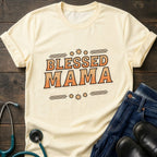 Blessed Mama T-Shirt — Retro Floral Mothers Day Tee