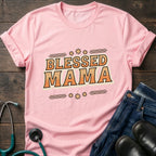 Blessed Mama T-Shirt — Retro Floral Mothers Day Tee