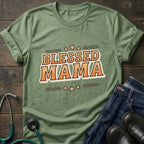 Blessed Mama T-Shirt — Retro Floral Mothers Day Tee