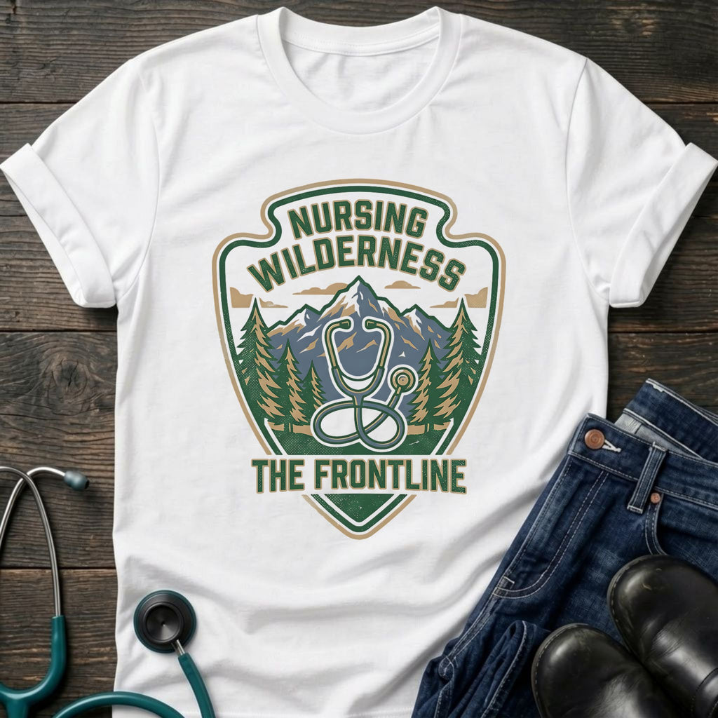 Frontline Nurse Outdoor Badge Wilderness Tee