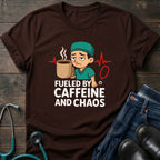 Fueled by Caffeine and Chaos Nurse Medic Tee