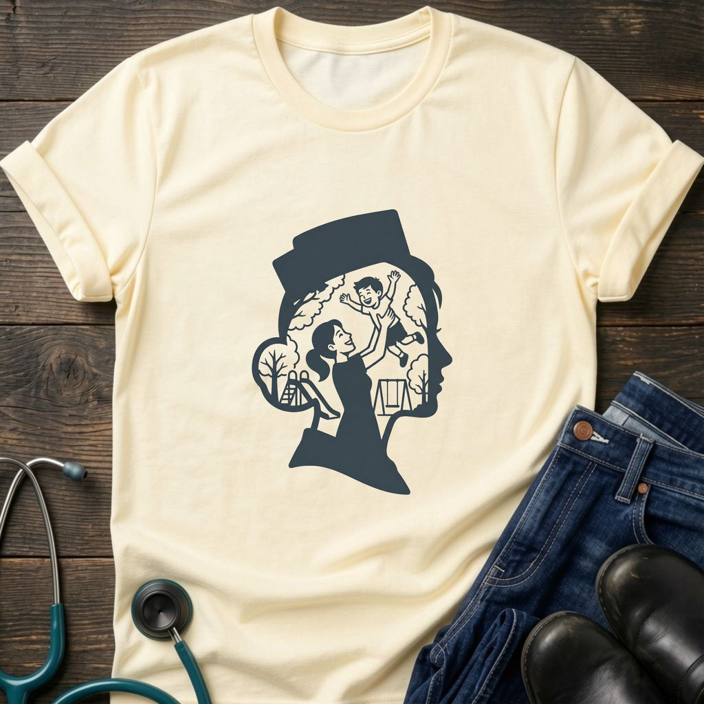 Sherlock Silhouette Nurse Mom Vintage Detective Profile Tee