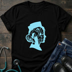 Sherlock Silhouette Nurse Mom Vintage Detective Profile Tee