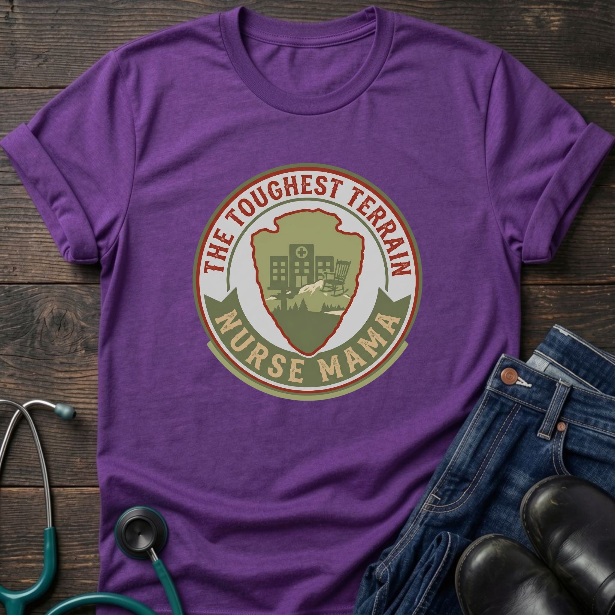 Toughest Terrain Medical Mom Nurse Mama Tee